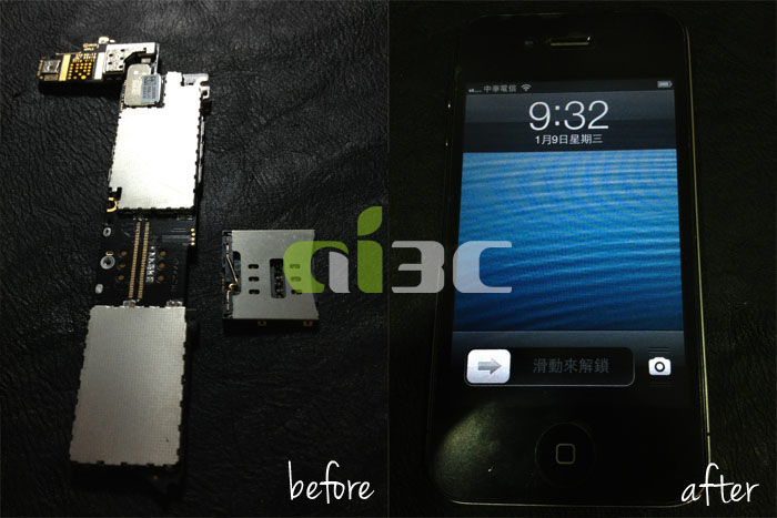 iPhone4 SIM卡讀取模組針角斷掉